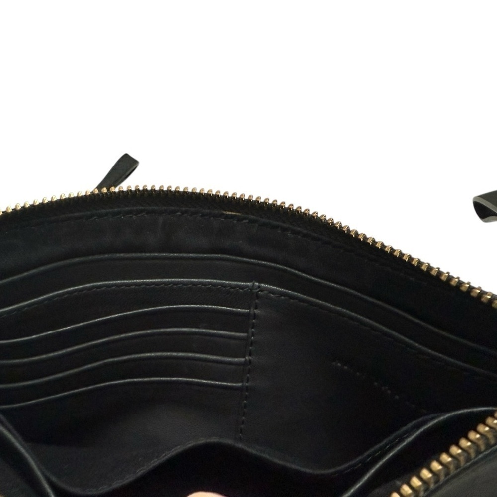 Ann Taylor Black Leather Elegant Wristlet Clutch Bag - Picture 5 of 9